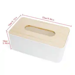 Walmart Tissue Box Dispenser Wooden Cover Paper Storage Holder Napkin for Case Organizer offer
