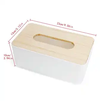 Walmart Tissue Box Dispenser Wooden Cover Paper Storage Holder Napkin for Case Organizer offer