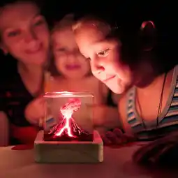 Walmart Volcano Eruption Night Light Crystal Epoxy Resin Crafts Volcano Lamp offer