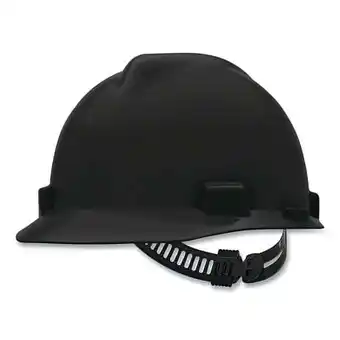 Walmart MSA V-Gard Standard Slotted Cap w/ Staz-On Suspension, Black, 1/Each offer