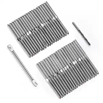 Walmart Stainless Steel Left Right Handed Thread Swage Lag Screws Cable Railing 40 Pack offer