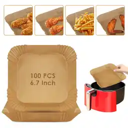 Walmart Onemayship 100 Disposable Air Fryer Liners Paper Liner for Baking & Roasting Easy Cleanup offer