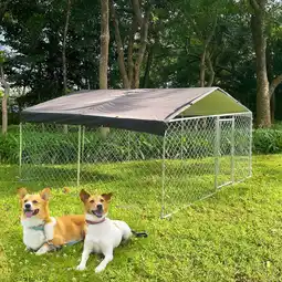 Walmart JBLCC Large Outdoor Dog Kennels Metal Dog Cage Playpen Run House Fence for Large Dog Play offer