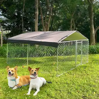 Walmart JBLCC Large Outdoor Dog Kennels Metal Dog Cage Playpen Run House Fence for Large Dog Play offer