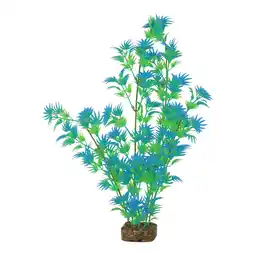 Walmart GloFish Plant Aquarium Décor, Green and Blue Extra-Large, Fluorescent Under Blue LED Light offer