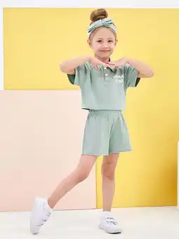 Walmart CARETOO Toddler Girl Clothes Outfits 12M-5T Summer Casual POLO Shirt Shorts Headband Cotton Fabric offer