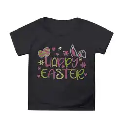 Walmart ZPWKLM ZPWKLM T-Shirts For Kid Print Round Neck Loose Short Sleeve Top For Girls Boys size 3-4T offer