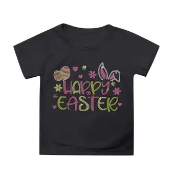 Walmart ZPWKLM ZPWKLM T-Shirts For Kid Print Round Neck Loose Short Sleeve Top For Girls Boys size 3-4T offer