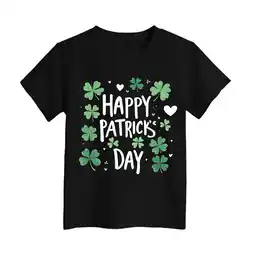 Walmart ZPWKLM Cute Shirt For Kid Graphic Letter Print Pullovers Short Sleeve Top For Toddlers size 3-4T offer
