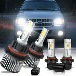 Walmart 6000K 9007 9006/9145 LED Headlight Fog Light Bulbs Kit For Mercury Mountaineer 2002-2006 offer