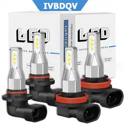 Walmart IVBDQV for Toyota avalon 2008-2012 LED Headlight Bulbs 9005 HB3 High Beam+H11 Low Beam 4pc offer
