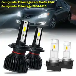 Walmart Fits Hyundai Entourage 2007-2010 LED Headlight Bulbs High Low Beam H7+H11B Set 14000LM 6000K4Pack offer