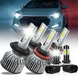 Walmart H7 H11 881/898 LED Headlight Fog Light Bulbs 6000K Hi/Lo+Fog Plug&Play Conversion Kit Pack of 6 offer