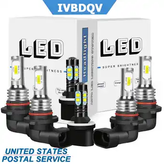 Walmart IVBDQV 9005 9006 880 LED Headlight Bulbs Kit High+Low Beam 880 893 899 Fog Light Bulbs Pack of 6 offer