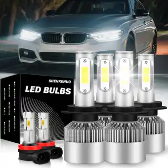 Walmart For BMW 320i xDrive 2013-2018 High / Low Beam Fog light LED Headlight Bulbs Pack of 6 offer