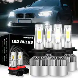Walmart LED Headlight Bulbs High Loww Beam Fog Light white kit For BMW 550i 2008-2010 offer