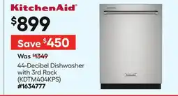 Lowe's 44-Decibel Dishwasher with 3rd Rack (Stainless Steel) offer