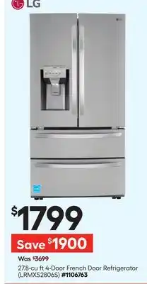 Lowe's 27.8-cu ft 4-Door French Door Refrigerator (Stainless Steel) offer