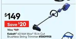 Lowe's 40-Volt Max* 15-in Cut Brushless String Trimmer offer