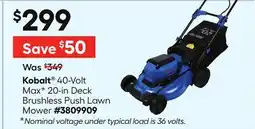 Lowe's 40-Volt Max* 20-in Deck Brushless Push Lawn Mower offer
