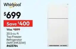 Lowe's 20.5-cu ft Top-Freezer Refrigerator offer