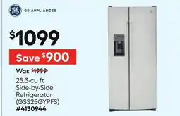 Lowe's 25.3-cu ft Side-by-Side Refrigerator (Stainless Steel) offer