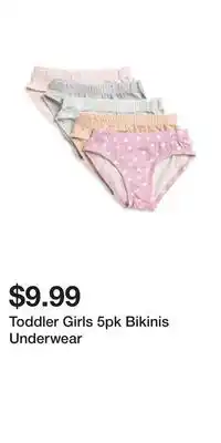 TJ Maxx Toddler Girls 5pk Bikinis Underwear offer