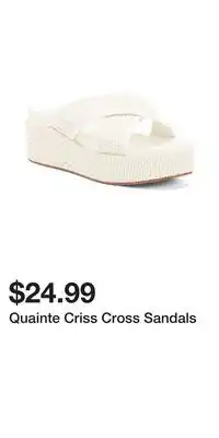 TJ Maxx Quainte Criss Cross Sandals offer