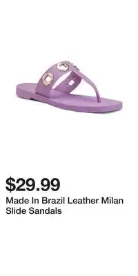 TJ Maxx Made In Brazil Leather Milan Slide Sandals offer
