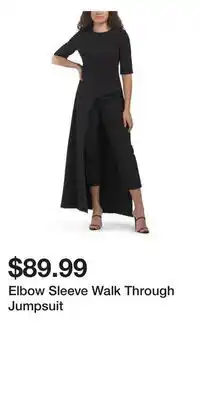 TJ Maxx Elbow Sleeve Walk Through Jumpsuit offer