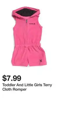 TJ Maxx Toddler And Little Girls Terry Cloth Romper offer
