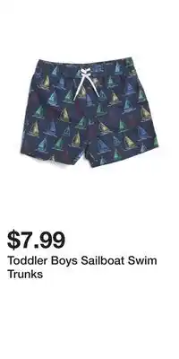 TJ Maxx Toddler Boys Sailboat Swim Trunks offer