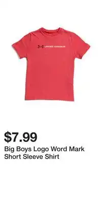 TJ Maxx Big Boys Logo Word Mark Short Sleeve Shirt offer