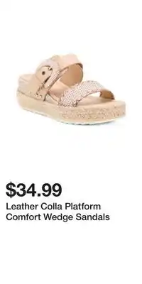 TJ Maxx Leather Colla Platform Comfort Wedge Sandals offer