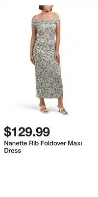 TJ Maxx Nanette Rib Foldover Maxi Dress offer