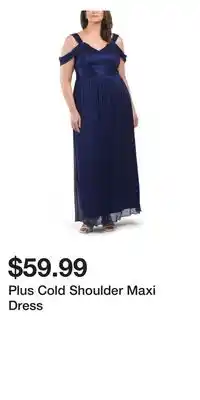 TJ Maxx Plus Cold Shoulder Maxi Dress offer