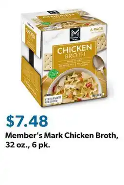 Sam's Club Member's Mark Chicken Broth, 32 oz., 6 pk offer