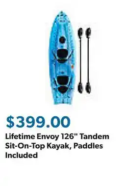 Sam's Club Lifetime Envoy 126 Tandem Sit-On-Top Kayak, Paddles Included offer