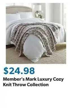 Sam's Club Member's Mark Luxury Cozy Knit Throw Collection offer