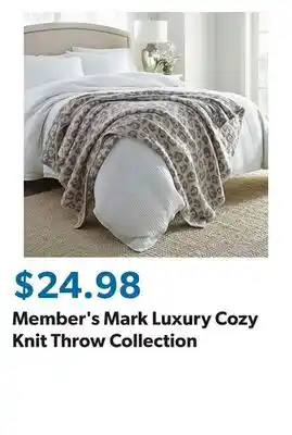 Sam's Club Member's Mark Luxury Cozy Knit Throw Collection offer