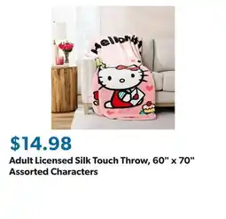 Sam's Club Adult Licensed Silk Touch Throw, 60 x 70 Assorted Characters offer