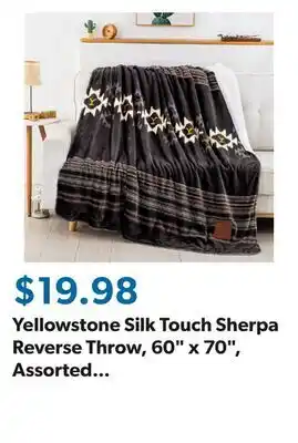 Sam's Club Yellowstone Silk Touch Sherpa Reverse Throw, 60 x 70, Assorted Designs offer