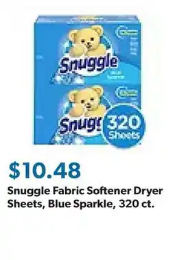Sam's Club Snuggle Fabric Softener Dryer Sheets, Blue Sparkle, 320 ct offer