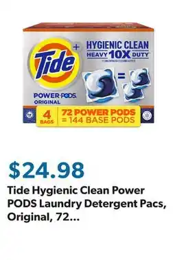 Sam's Club Tide Hygienic Clean Power PODS Laundry Detergent Pacs, Original, 72 Ct offer