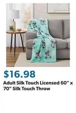 Sam's Club Adult Silk Touch Licensed 60 x 70 Silk Touch Throw offer
