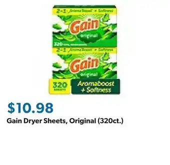 Sam's Club Gain Dryer Sheets, Original (320ct.) offer
