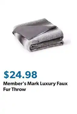 Sam's Club Member's Mark Luxury Faux Fur Throw offer