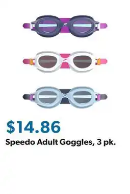 Sam's Club Speedo Adult Goggles, 3 pk offer