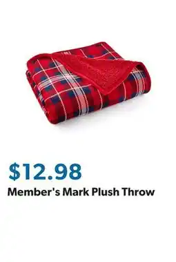 Sam's Club Member's Mark Plush Throw offer