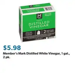 Sam's Club Member's Mark Distilled White Vinegar, 1 gal., 2 pk offer